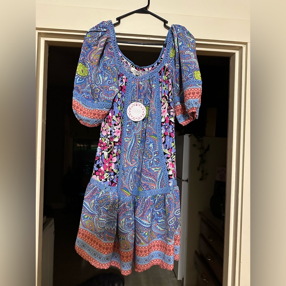 Umgee Multicolor Paisley and Floral Dress